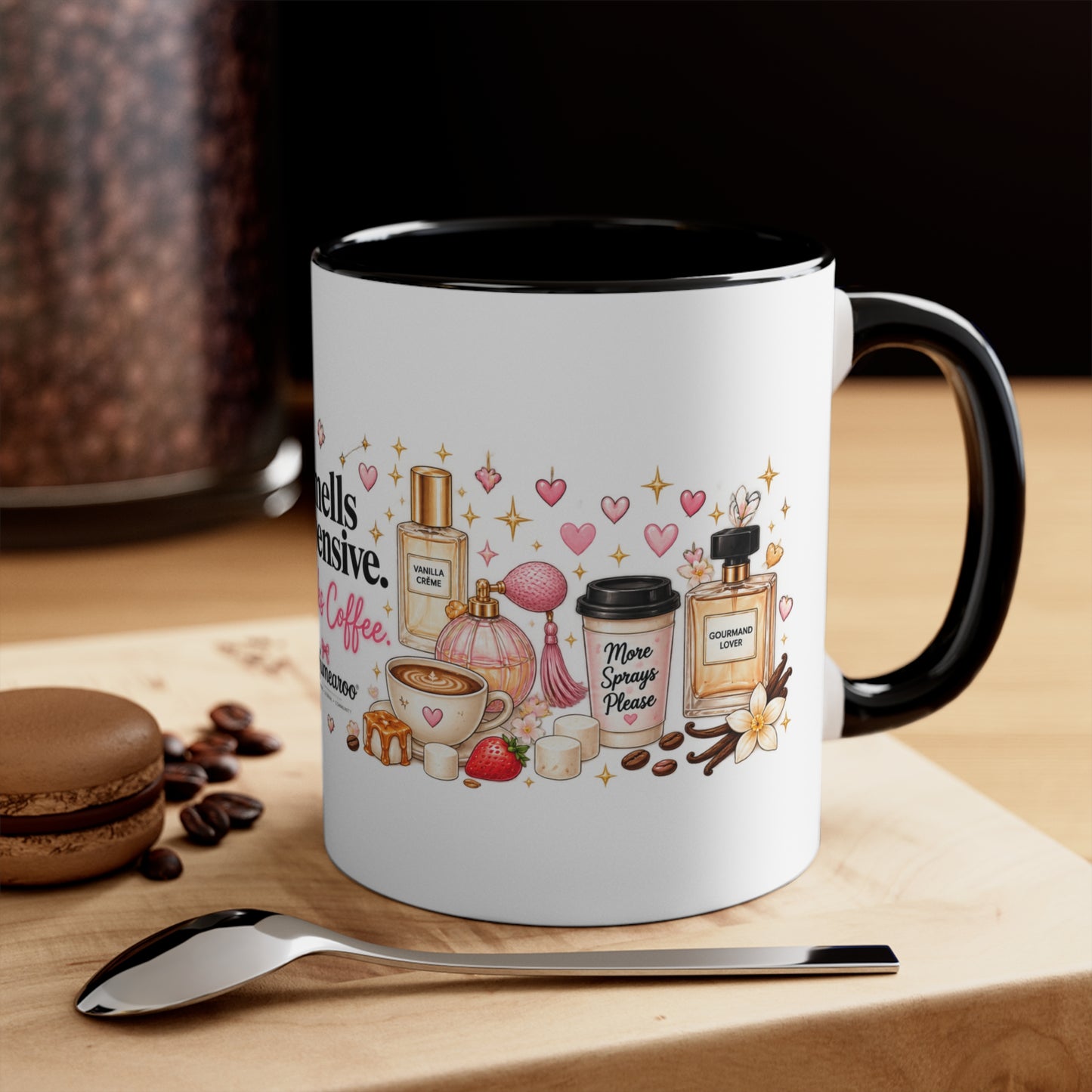 Smells Expensive Drinks Coffee Mug | Perfume and Coffee Accent Cup, Cute Fragrance Lover Gift