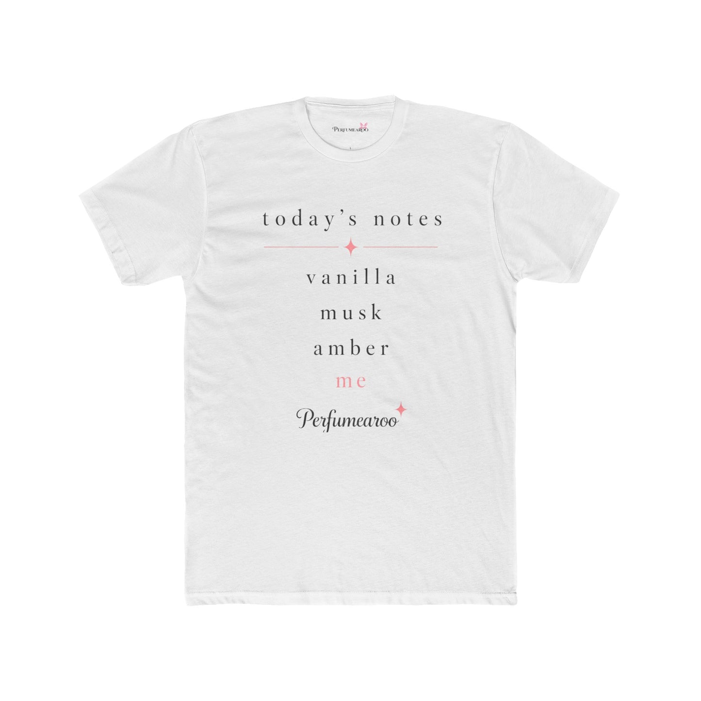 Perfume Notes Tee | Luxury Coquette 'Today's Notes' Vanilla Musk Amber Graphic Shirt, Cute Fragrance Lover Gift