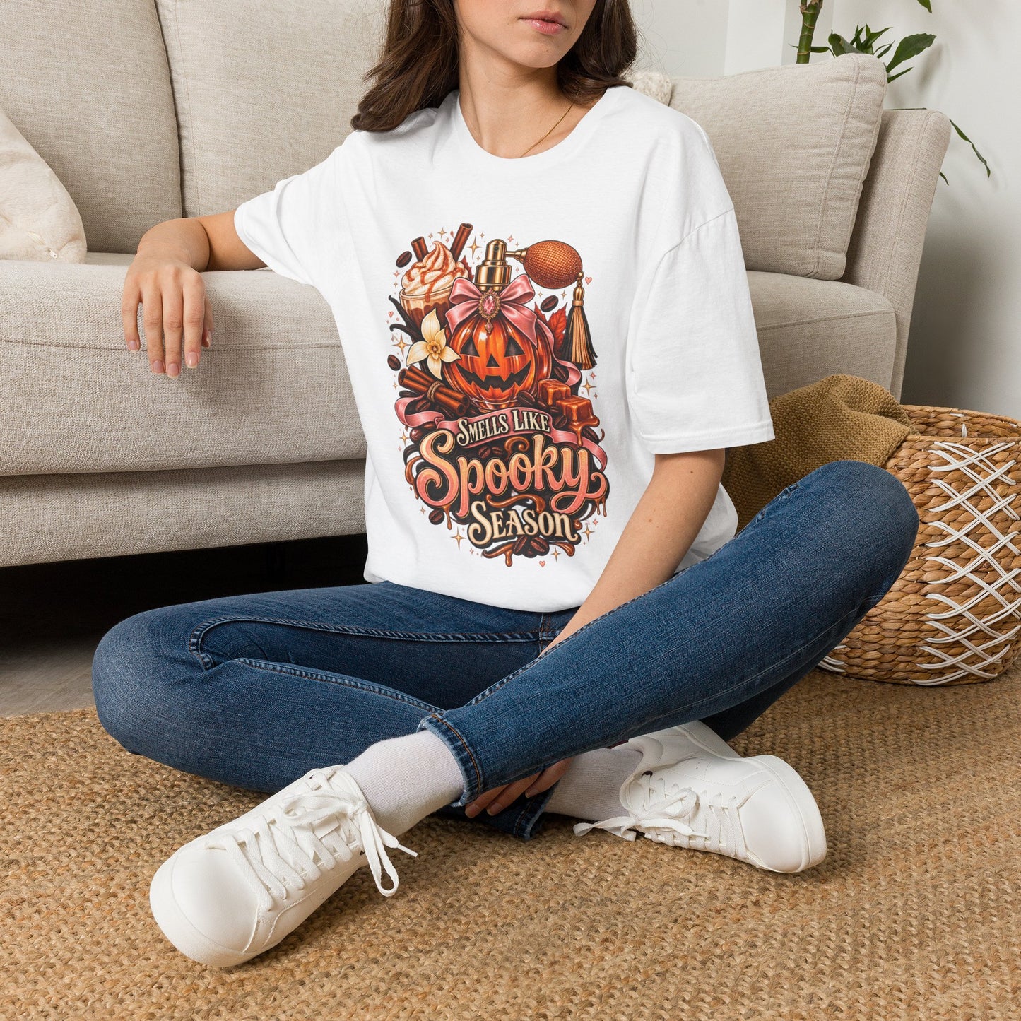 Spooky Season Pumpkin Tee — "Smells Like Spooky Season" Halloween Graphic T-Shirt