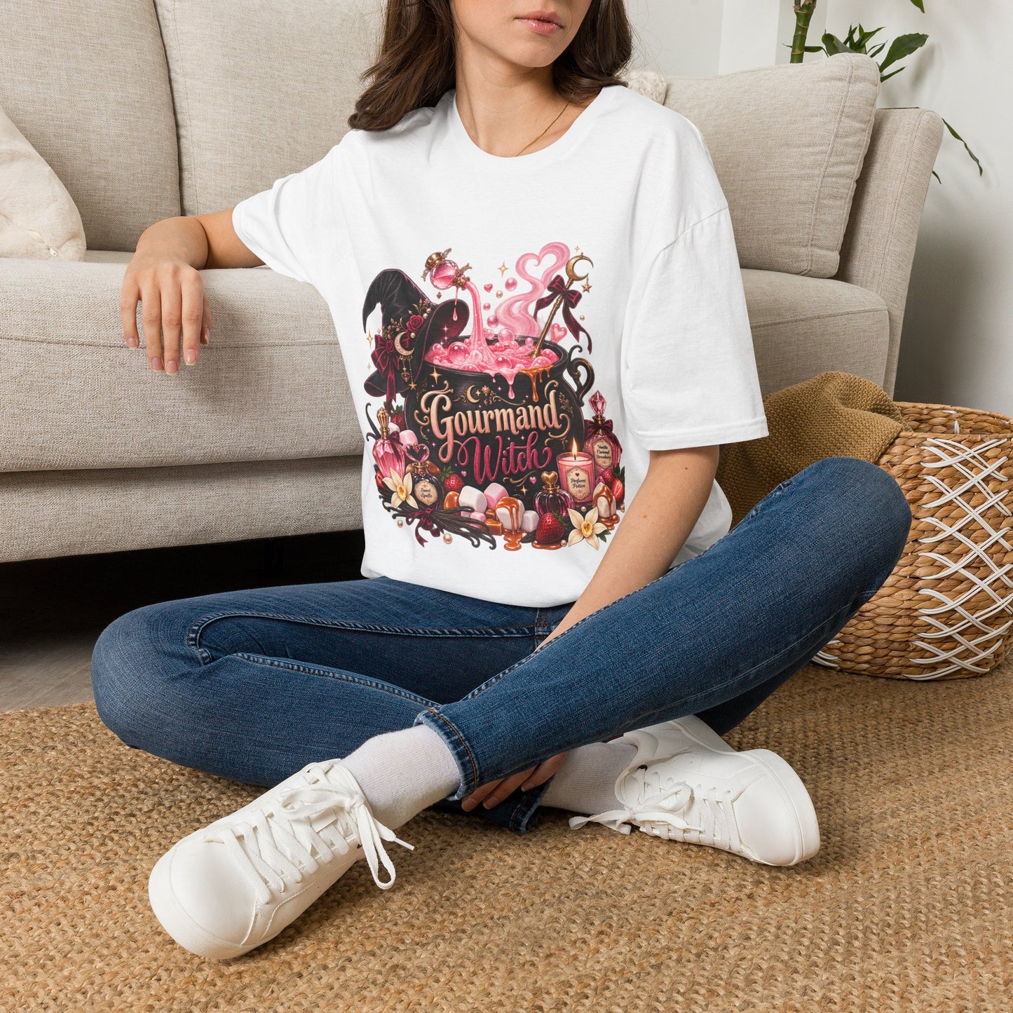 Witchy Baking T‑Shirt — 'Gourmand Witch' Cute Magical Pastry Tee