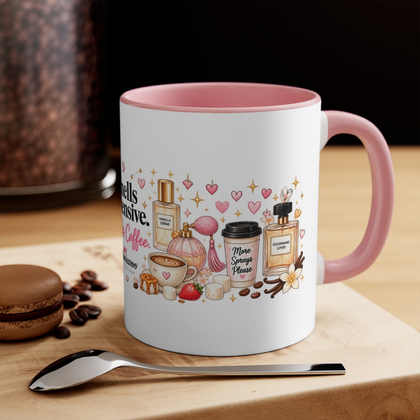 Smells Expensive Drinks Coffee Mug | Perfume and Coffee Accent Cup, Cute Fragrance Lover Gift