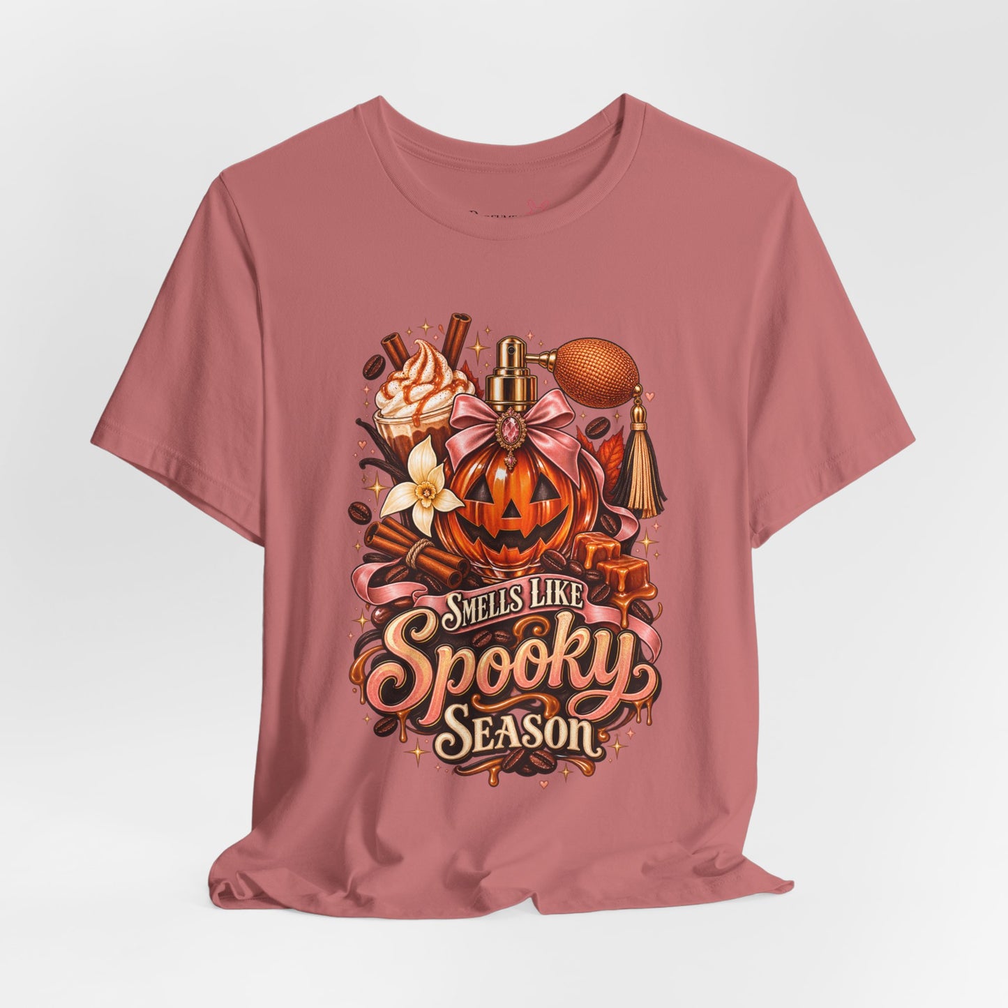Spooky Season T-Shirt — 'Smells Like Spooky Season' Halloween Pumpkin Graphic Tee