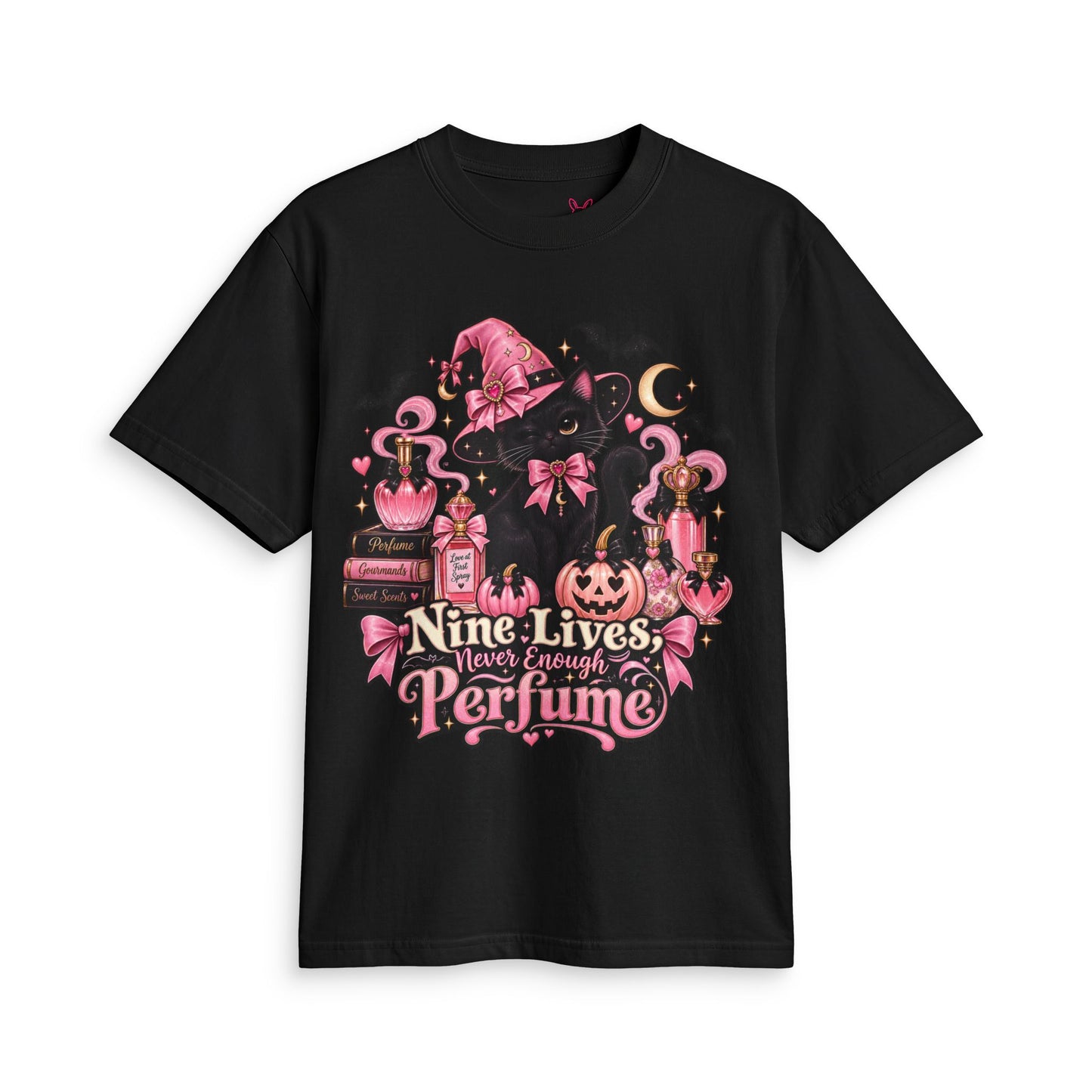 Witch Cat 'Nine Lives, Never Enough Perfume' T-Shirt