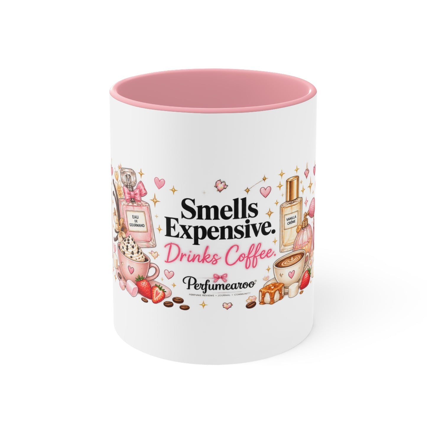 Smells Expensive Drinks Coffee Mug | Perfume and Coffee Accent Cup, Cute Fragrance Lover Gift