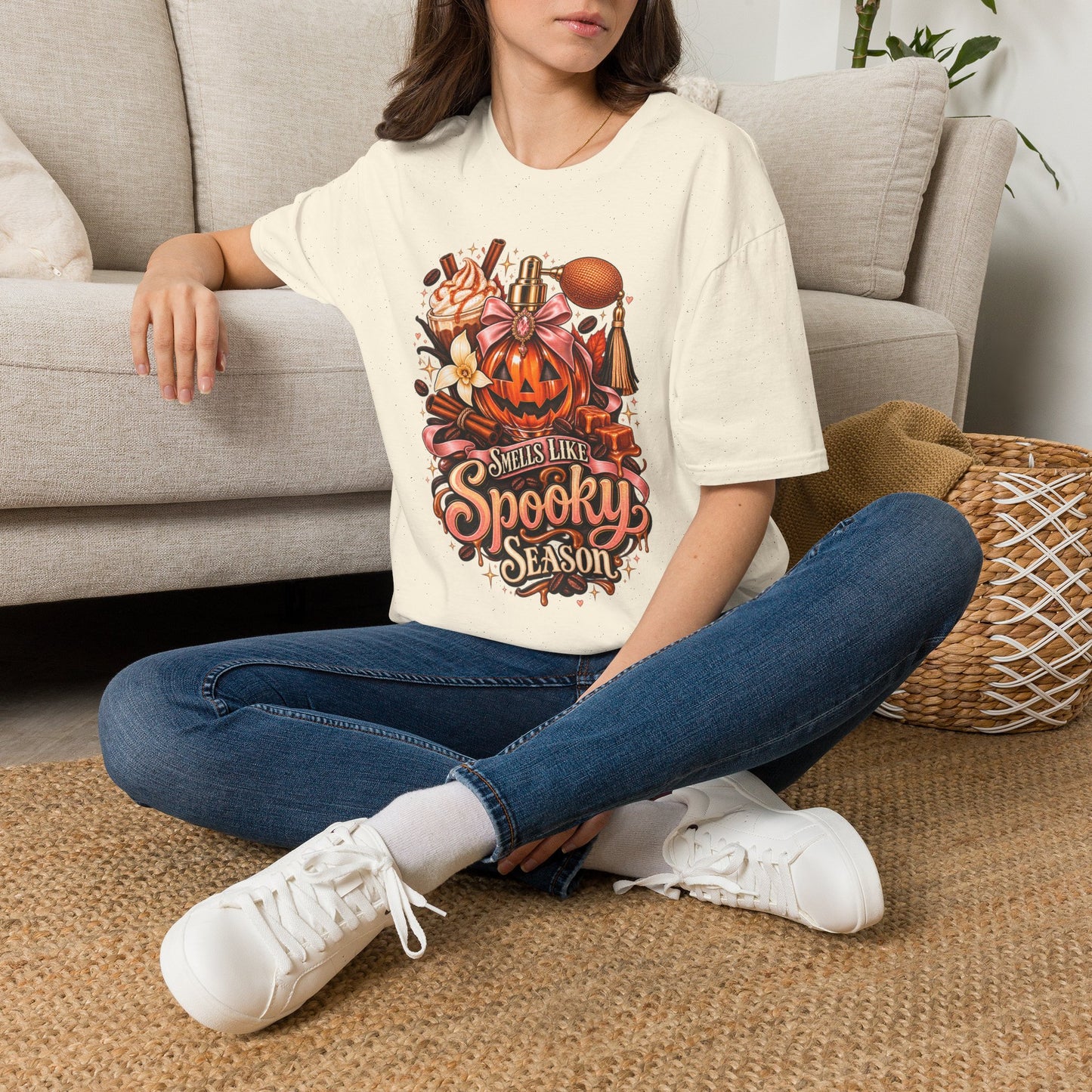 Spooky Season Pumpkin Tee — "Smells Like Spooky Season" Halloween Graphic T-Shirt