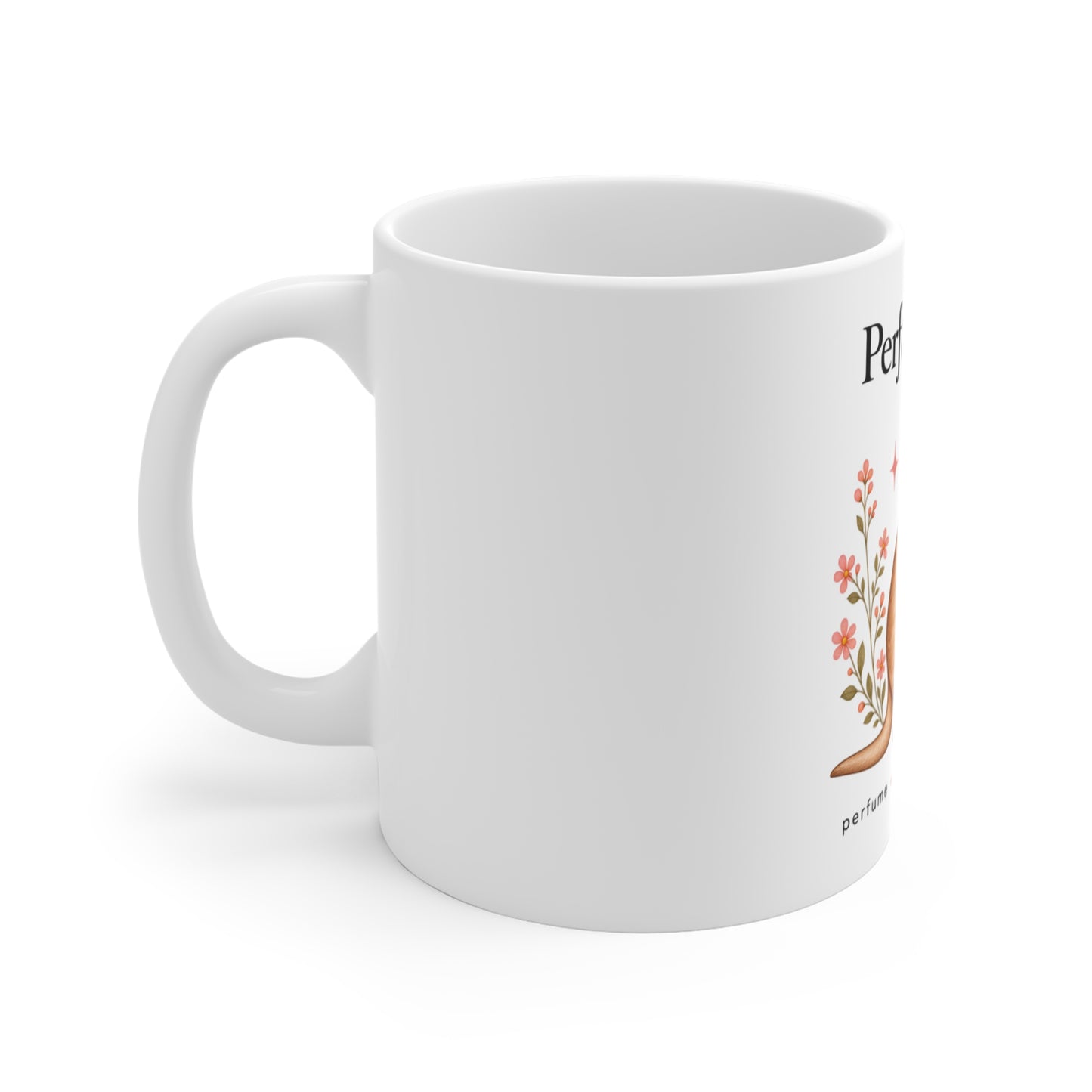 Perfumearoo Kangaroo Mug | Cute Floral Perfume Illustration Coffee Cup, Fragrance Lover Gift